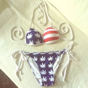 Miss Mary Jane Co. Leaf Bikini